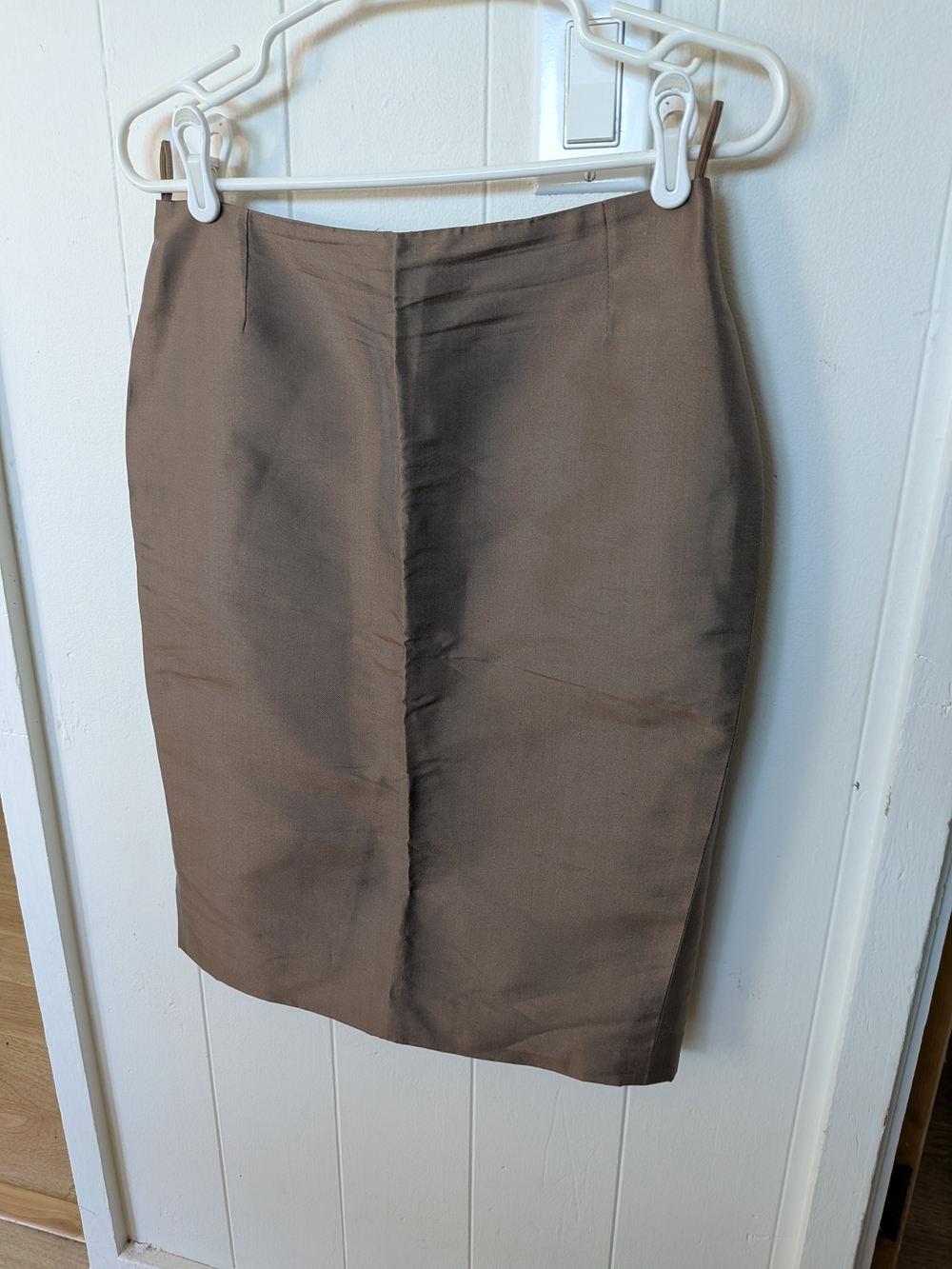 Gianni Versace Couture, Vintage Brown Pencil Silk Skirt